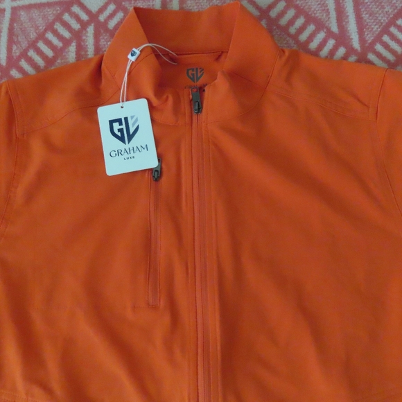 Graham Luxe by 1764 - Men’s Kash Heather Orange Golf Jacket - Size M NWT - Picture 3 of 8